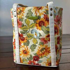 Longaberger Homestead small floral tote bag like new condition